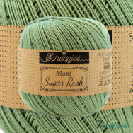 Scheepjes Maxi Sugar Rush 212 Sage Green - pamut fonal  - cotton yarn - 50gramm