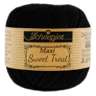 Scheepjes Maxi Sweet Treat 110 Jet Black - pamut fonal  - cotton yarn