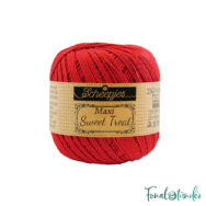 Scheepjes Maxi Sweet Treat 115 Hot Red - tűzpiros pamut fonal  - red cotton yarn