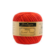 Scheepjes Maxi Sweet Treat 390 Poppy Rose - pipacs piros pamut fonal  - red cotton yarn