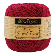 Scheepjes Maxi Sweet Treat 517 Ruby - rubinvörös pamut fonal  - cotton yarn