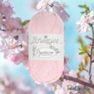 Scheepjes Organicon 206 Soft Blossom - pink - halványrózsaszín - biopamut fonal  - organic cotton yarn - 02