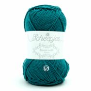 Scheepjes Linen Soft 608 turquoise - türkiz len keverék fonal - yarn blend