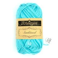 Scheepjes Sunkissed 18 Beach Hut Blue - kék pamut fonal  - cotton yarn