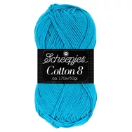 Scheepjes Cotton8 563 vivid blue - élénk kék pamut fonal  - cotton yarn