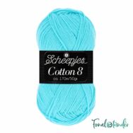 Scheepjes Cotton8 622 vivid light blue - világoskék pamut fonal  - cotton yarn