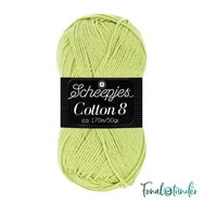 Scheepjes Cotton8 642 yellow - zöldes sárga pamut fonal  - cotton yarn