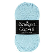 Scheepjes Cotton8 652 light blue - halvány kék pamut fonal  - cotton yarn