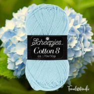 Scheepjes Cotton8 652 light blue - halvány kék pamut fonal  - cotton yarn