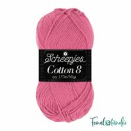 Scheepjes Cotton8 653 Pink - rózsaszín pamut fonal  - cotton yarn