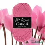 Scheepjes Cotton8 653 Pink - rózsaszín pamut fonal  - cotton yarn - 02