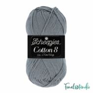 Scheepjes Cotton8 710 gray - szürke pamut fonal  - cotton yarn