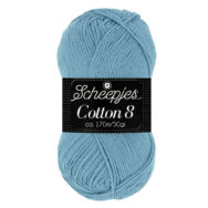 Scheepjes Cotton8 711 cool light blue - világoskék pamut fonal  - cotton yarn