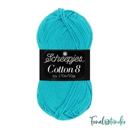 Scheepjes Cotton8 712 vivid light blue - világoskék pamut fonal  - cotton yarn