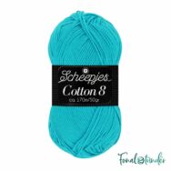 Scheepjes Cotton8 712 vivid light blue - világoskék pamut fonal  - cotton yarn
