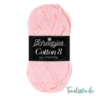 Scheepjes Cotton8 718 pink - púderrózsaszín pamut fonal  - cotton yarn