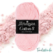Scheepjes Cotton8 718 pink - púderrózsaszín pamut fonal  - cotton yarn - kep2