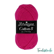 Scheepjes Cotton8 720 Cyclamen - ciklámen lila pamut fonal  - cotton yarn