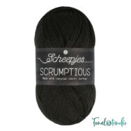 Scheepjes Scrumptious 301 Charcoal Ice Cream - fekete öko akril fonal - recycled acrylic yarn blend