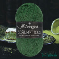 Scheepjes Scrumptious 303 Green Velvet Cake - zöld öko akril fonal - recycled acrylic yarn blend - 2