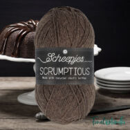 Scheepjes Scrumptious 304 Chocolate Ganache - barna öko akril fonal - recycled acrylic yarn blend