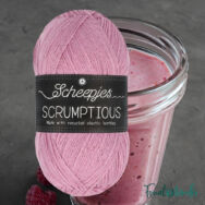 Scheepjes Scrumptious  307 Raspberry Mousse - rózsaszín öko akril fonal - recycled pink acrylic yarn blend