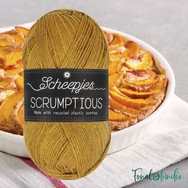 Scheepjes Scrumptious 323 Cinnamon Peach Cobbler - sárga öko akril fonal - recycled yellow acrylic yarn blend - 2