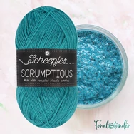 Scheepjes Scrumptious 328 Ocean Pudding Cup - kék öko akril fonal - recycled blue acrylic yarn blend - 2