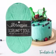 Scheepjes Scrumptious 340 Mint Whoopie Pie - mentazöld öko akril fonal - recycled vivid green acrylic yarn blend - 2