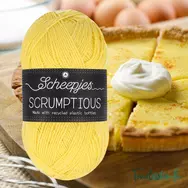 Scheepjes Scrumptious 341 Custard Pie - citromsárga öko akril fonal - recycled yellow acrylic yarn blend - 2