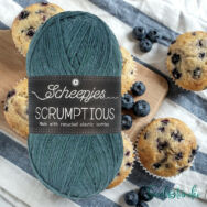 Scheepjes Scrumptious 346 Blue Cornmeal Muffins - sötétkék öko akril fonal - recycled blue acrylic yarn blend - 2