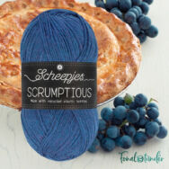 Scheepjes Scrumptious 356 Concord Grape Pie - liláskék öko akril fonal - recycled blue acrylic yarn blend - 2