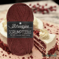 Scheepjes Scrumptious 359 Red Velvet Cake - bordós barna öko akril fonal - recycled brown acrylic yarn blend - 2