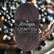 Scheepjes Scrumptious 361 Blueberry Chocolate Tart - szürke öko akril fonal - recycled gray acrylic yarn blend - 01