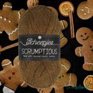 Scheepjes Scrumptious 363 Gingerbread Pudding - barna öko akril fonal - recycled brown acrylic yarn - 01