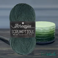 Scheepjes Scrumptious 371 Apple Kale Cake - sötét zöld öko akril fonal - recycled green acrylic yarn blend - 01