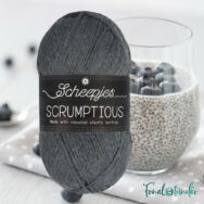 Scheepjes Scrumptious 372 Chia Seed Pudding - szürke öko akril fonal - recycled gray acrylic yarn blend - 2