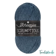 Scheepjes Scrumptious 378 Coconut Blueberry Muffins - hamvas kék öko akril fonal - recycled blue acrylic yarn blend