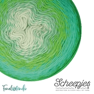 Scheepjes Whirligig 207 - Green to Blue - Zöldtől Kékig - színátmenetes gyapjú fonal - wool yarn - 02