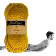 Scheepjes Namaste 604 Locust - sárga gyapjú fonal - yellow yarn blend - kep2