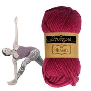 Scheepjes Namaste 631 Revolved Triangle - sötét rózsaszín gyapjú fonal - dark pink yarn blend Scheepjes Namaste 631 Revolved Triangle - sötét rózsaszín gyapjú fonal - dark pink yarn blend