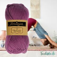 Scheepjes Namaste 633 Downward Dog - sötétlila gyapjú fonal - purple yarn blend - 02