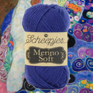 Scheepjes Merino Soft 616 Klimt - mélykék gyapjú fonal - deep blue yarn blend