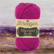 Scheepjes Merino Soft 636 Carney - sötét rózsaszín gyapjú fonal - deep pink yarn blend