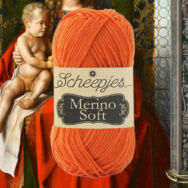 Scheepjes Merino Soft 645 Van Eyk - narancssárga gyapjú fonal - orange yarn blend