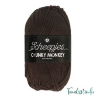 Scheepjes Chunky Monkey 1004 Chocolate - csokibarna akril fonal - brown acrylic yarn