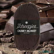 Scheepjes Chunky Monkey 1004 Chocolate - csokibarna akril fonal - brown acrylic yarn - kep2