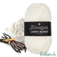 Scheepjes Chunky Monkey 1005 Cream - krémfehér akril fonal - acrylic yarn
