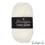 Scheepjes Chunky Monkey 1005 Cream - krémfehér akril fonal - acrylic yarn