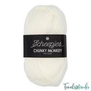 Scheepjes Chunky Monkey 1005 Cream - krémfehér akril fonal - acrylic yarn Scheepjes Chunky Monkey 1005 Cream - krémfehér akril fonal - acrylic yarn